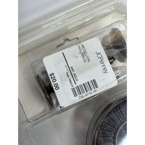 4 Vtg Medallion Round Curtain Tie Backs 3” Federal Colonial Style New Old Stock - Picture 5 of 6